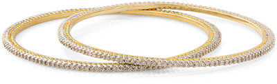 55% OFF on Voylla Alloy Cubic Zirconia Gold-plated Bangle Set(Pack of 2) 55% OFF on Voylla Alloy Cubic Zirconia Gold-plated Bangle Set(Pack of 2)