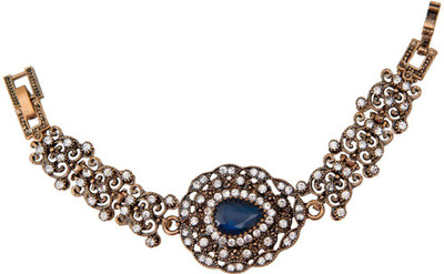 

Taj Pearl Alloy Bracelet, Yellow
