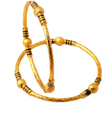 Jewar Mandi Metal Bangle Set(Pack of 2)
