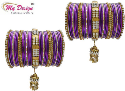

My Design Alloy Gold-plated Chudas(Pack of 74), Multicolor