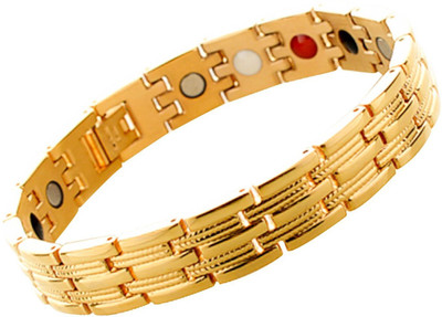 Yellow chimes stainless steel top rhodium bracelet