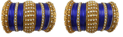 

My Design Alloy Gold-plated Bangle Set(Pack of 42), Blue