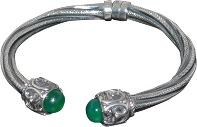 

Kataria Jewellers Silver Silver Kada, Green
