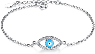 

Mehrunnisa Metal Bracelet, Silver;blue
