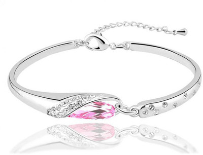Shining Diva Crystal Crystal Gold-plated Bracelet
