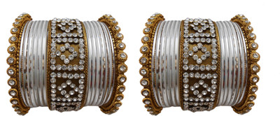 

My Design Alloy Gold-plated Bangle Set(Pack of 30), White