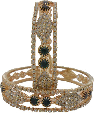 

My Design Alloy Gold-plated Bangle Set(Pack of 2), Multicolor