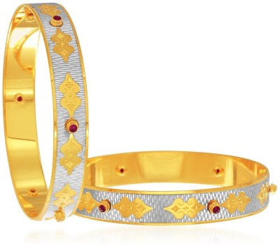 

Sukkhi Alloy Cubic Zirconia Gold-plated, Rhodium Bangle Set(Pack of 2, Gold;white