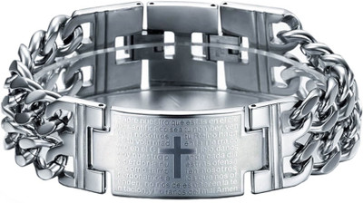 YELLOW CHIMES Stainless Steel Rhodium Bracelet