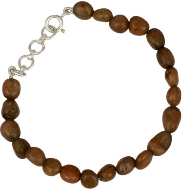 

Silver Arts Stone, Sterling Silver Jade Silver Bracelet, Brown