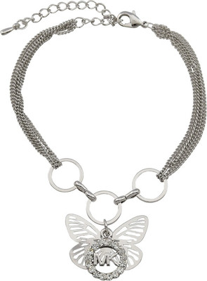 

High Trendz Alloy Cubic Zirconia Sterling Silver Charm Bracelet