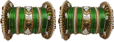 

My Design Alloy Gold-plated Bangle Set(Pack of 50), Green