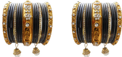 

My Design Alloy Gold-plated Bangle Set(Pack of 34), Black