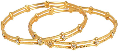 

HKJ Metal Bangle Set(Pack of 2), Gold