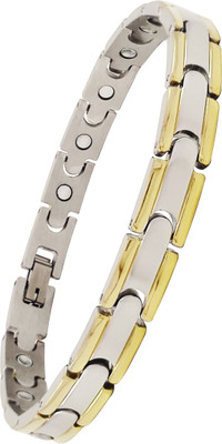 

Magnaz Stainless Steel Titanium, Gold-plated Bracelet, Silver;gold