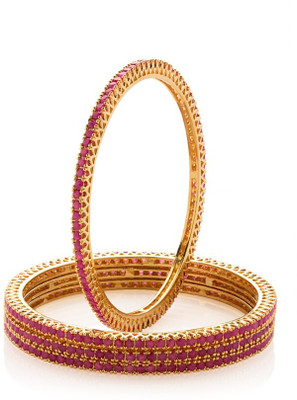 YouBella Alloy Cubic Zirconia Bangle Set(Pack of 4)