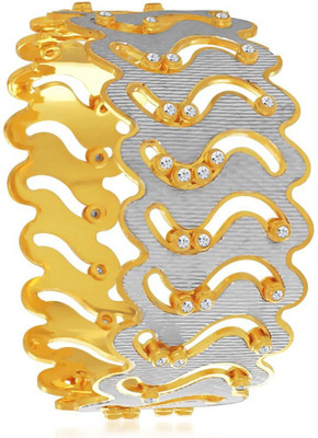 

Sukkhi Alloy Cubic Zirconia Gold-plated, Rhodium Bangle, Gold;white