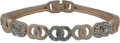 

High Trendz Alloy Cubic Zirconia Gold-plated Bangle, Multicolor