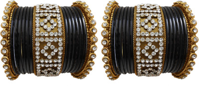 

My Design Alloy Gold-plated Bangle Set(Pack of 30), Black