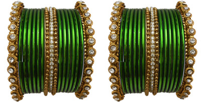 

My Design Alloy Gold-plated Bangle Set(Pack of 30), Green