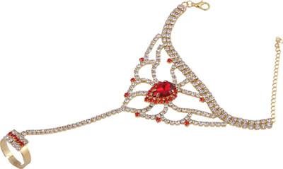 

Pink Rose Alloy Hand Thong, Red
