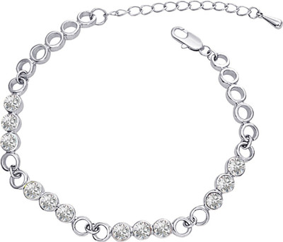 

Peora Crystal Rhodium Bracelet, Silver