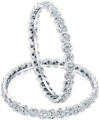 

Sukkhi Zinc Rhodium Bangle Set(Pack of 2, White