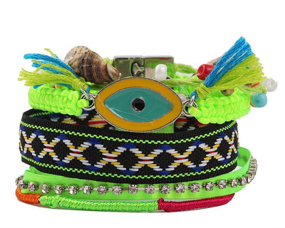 

Mehrunnisa Fabric Bracelet, Multicolor