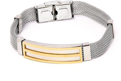 

Handluv Stainless Steel Gold-plated, Silver Bracelet, Multicolor