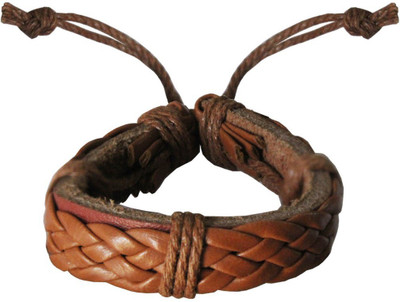 

Rich & Famous Leather Bracelet, Beige