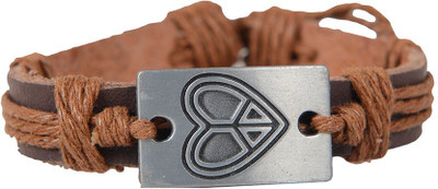 

Taj Pearl Leather Bracelet, Brown