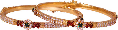 

Jewbang Alloy Gold-plated Bangle Set(Pack of 2), Multicolor