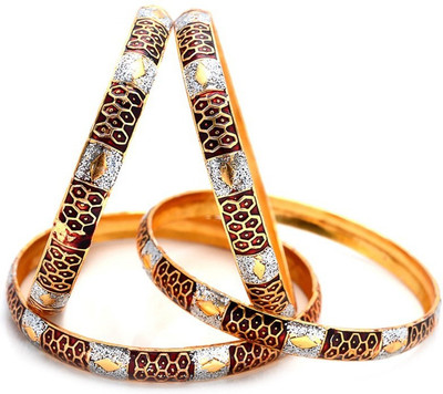 

HKJ Metal Bangle Set(Pack of 4), Gold