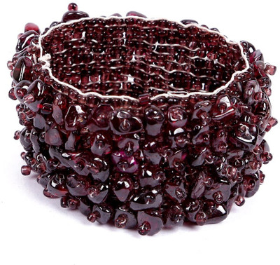 

Satyamani Stone Quartz Bracelet, Red