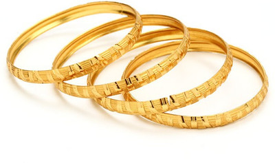 39% OFF on Ethnic Jewels Brass Yellow Gold Bangle Set(Pack of 4) 39% OFF on Ethnic Jewels Brass Yellow Gold Bangle Set(Pack of 4)