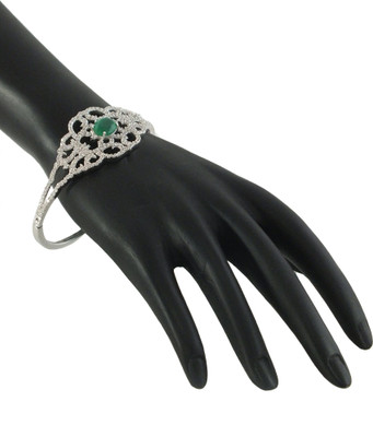 20% OFF on Aina Sterling Silver Cubic Zirconia Rhodium Bangle 20% OFF on Aina Sterling Silver Cubic Zirconia Rhodium Bangle