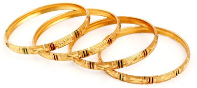 31% OFF on Ethnic Jewels Brass Yellow Gold Bangle Set(Pack of 4) 31% OFF on Ethnic Jewels Brass Yellow Gold Bangle Set(Pack of 4)