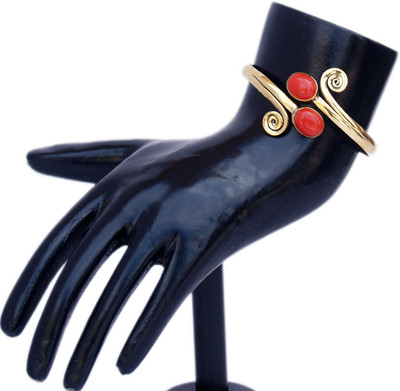 

VR Designers Metal, Stone Kada, Gold;red
