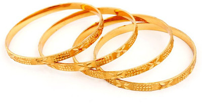 39% OFF on Ethnic Jewels Brass Yellow Gold Bangle Set(Pack of 4) 39% OFF on Ethnic Jewels Brass Yellow Gold Bangle Set(Pack of 4)