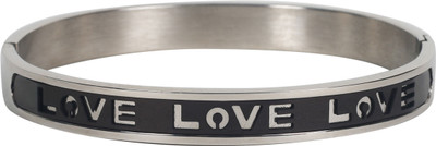 

Handluv Stainless Steel Silver Bracelet, Black