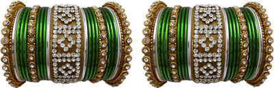 

My Design Alloy Gold-plated Bangle Set(Pack of 42), Green