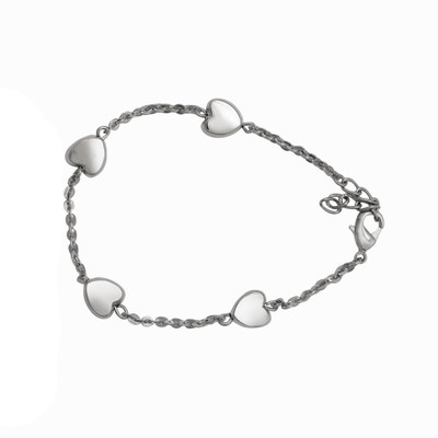 mahi Alloy Rhodium Charm Bracelet