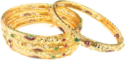 40% OFF on Sri Kapi Pearls Alloy Gold-plated Bangle Set(Pack of 4)