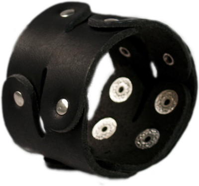 

VR Designers Leather Bracelet, Black