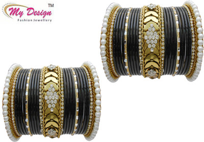 

My Design Alloy Gold-plated Chudas(Pack of 46), Multicolor