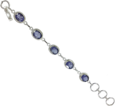 

V L Impex Alloy Silver Bracelet, Green