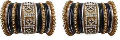 

My Design Alloy Gold-plated Bangle Set(Pack of 42), Black