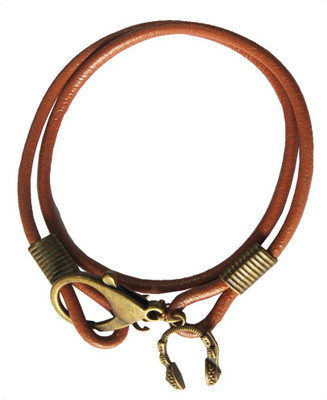 

Rich & Famous Leather Bracelet, Orange