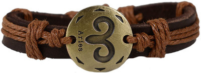 

Taj Pearl Leather Bracelet, Brown