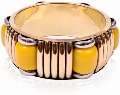 45% OFF on TRENDY BAUBLES Acrylic, Brass Bangle